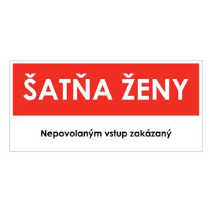 Šatňa ženy,plast 2mm,190x90mm