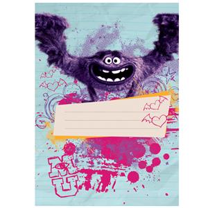 School book A5 squared Monsters