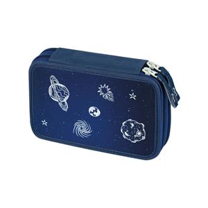 School Pencil Case Double Decker Space