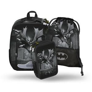 SET 3 Shelly Batman Dark City- school bag, pencilcase, gymsack