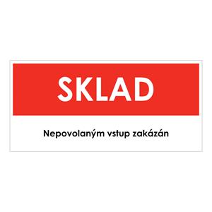 SKLAD, červená, plast 1 mm 190x90 mm