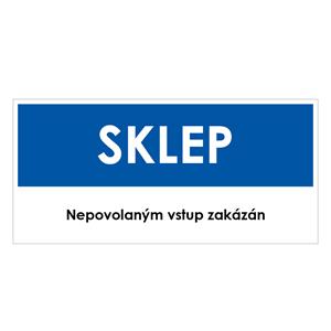 SKLEP, modrá, plast 1 mm 190x90 mm