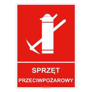 Sprzęt przeciwpożarowy - znak, płyta PVC 2 mm 148x210 mm