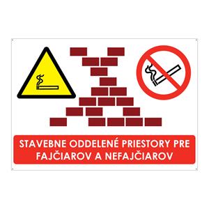 Stavebne oddelené priestory pre fajčiarov a nefajčiarov, plast 2mm s dierkami-297x210mm