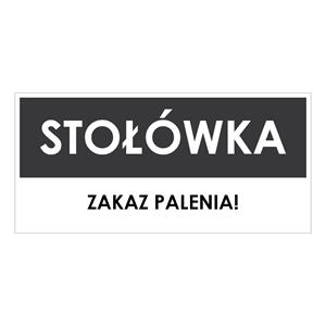 STOŁÓWKA, szary - naklejka 190x90mm