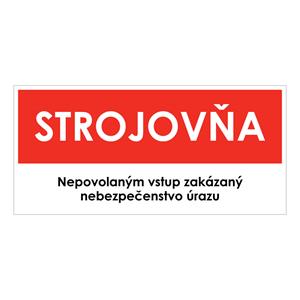 Strojovňa,plast 2mm,190x90mm