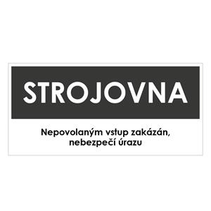 STROJOVNA, šedá, plast 1 mm 190x90 mm