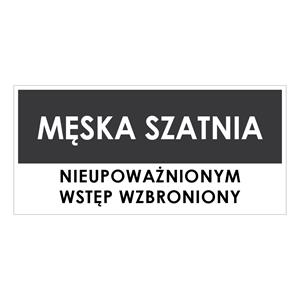 SZATNIA MĘSKA, szary - płyta PVC 2 mm 190x90 mm