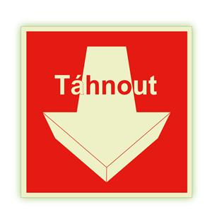 Táhnout - fotoluminiscenční tabulka, plast 1 mm 100x100 mm