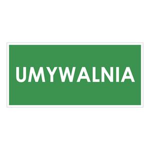 UMYWALNIA, zielony - płyta PVC 2 mm 190x90 mm