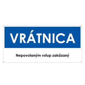 Vrátnica, modrá, plast 2mm s dierkami-190x90mm