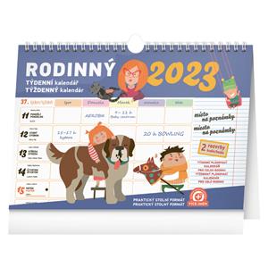 Wall and desk Calendar 2023 Family planner with hook