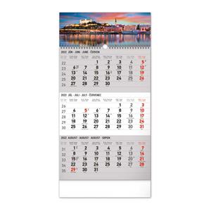 Wall Calendar 2022 Bratislava 3 months - grey SK