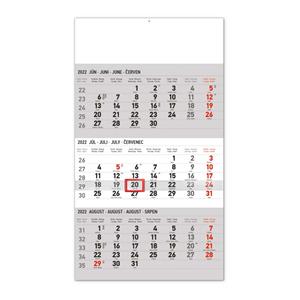 Wall Calendar 2022 Standard 3 months - grey SK