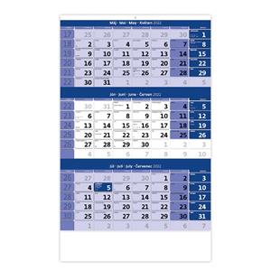 Wall Calendar 2022 Threemonths blue