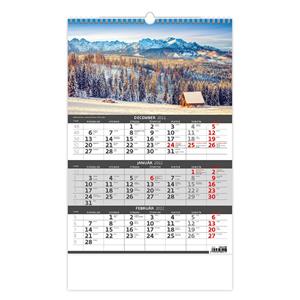 Wall Calendar 2022 Threemonths Slovakia