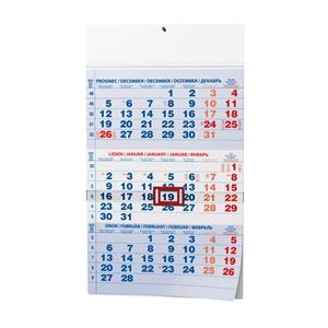 Wall Calendar 2023 3-months - Blue