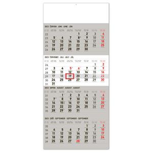 Wall Calendar 2023 4months foldable - grey CZ