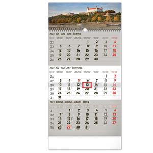 Wall Calendar 2023 Bratislava 3 months - grey SK