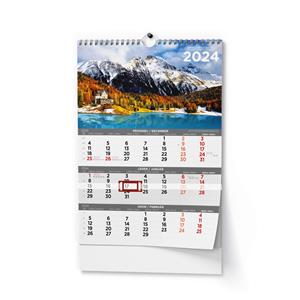 Wall Calendar 2024 3-months Black - pictures