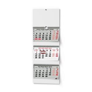 Wall Calendar 2024 3-months stacked - Grey