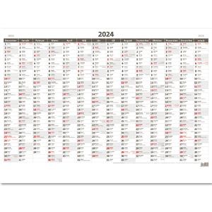 Wall Calendar 2024 - Planning yearly map A1