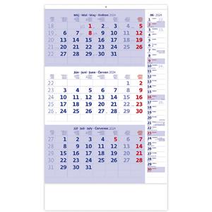 Wall Calendar 2024 - Threemonths Calendar bue with note