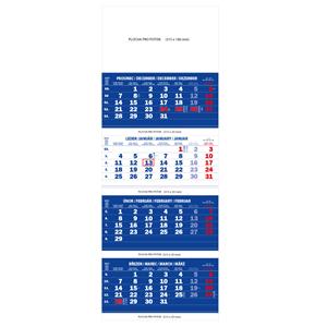 Wall Calendar 4months Calendar stacked 2016 - blue