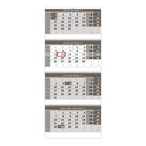 Wall Calendarr 2023 - Fourmonths Calendar grey Twin Wire