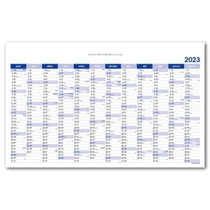 Wall planning map 2023 CZ - 63x100 cm - blue