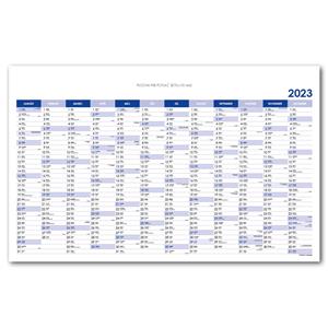 Wall planning map 2023 SK - 63x100 cm - blue