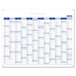 Wall planning map 2025 CZ with eyelets for hanging - 100 x 80 cm - blue