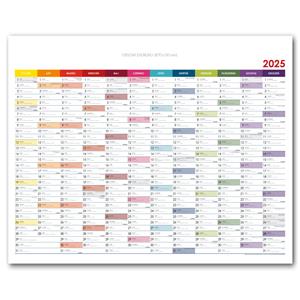 Wall planning map 2025 PL - 100 x 80 cm - color