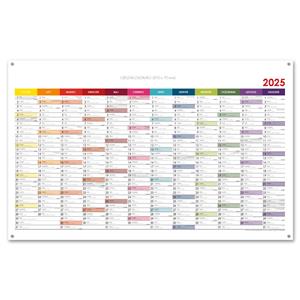 Wall planning map 2025 PL with eyelets for hanging - 100 x 63 cm - color