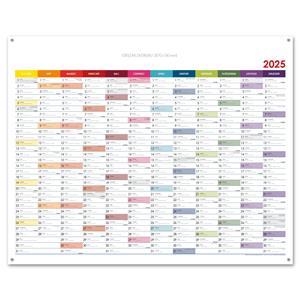 Wall planning map 2025 PL with eyelets for hanging - 100 x 80 cm - color