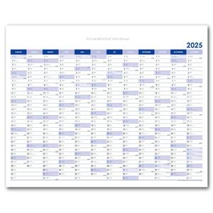 Wall planning map 2025 SK - 100 x 80 cm - blue