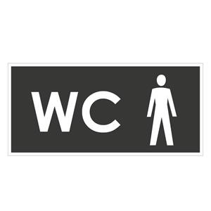 WC muži, šedá, plast 2mm,190x90mm