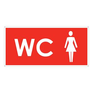 WC ŽENY, plast 2 mm s dírkami 190x90 mm