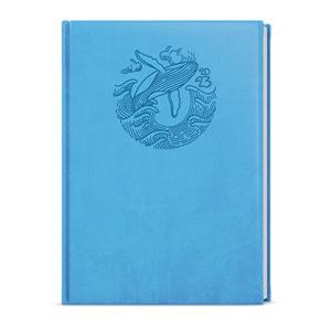 Weekly Diary 2023 Oskar Vivella with hot stamping A5 - Light blue - Whale