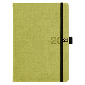 Weekly Diary 2023 Slovak A5 Canvas - green