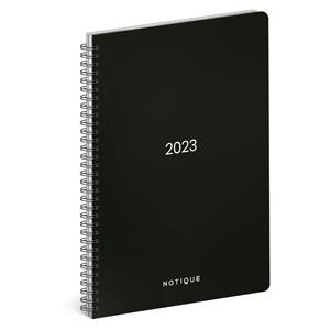 Weekly diary 2023 Twin Wire A4 Black