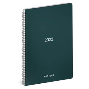 Weekly diary 2023 Twin Wire A4 Emerald