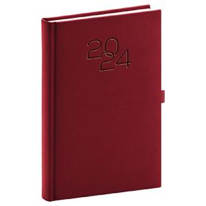 Weekly Diary 2024 A5 Vivella Classic - burgundy