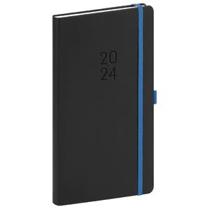 Weekly Diary 2024 Pocket Nox - black/blue