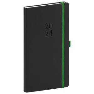 Weekly Diary 2024 Pocket Nox - black/green