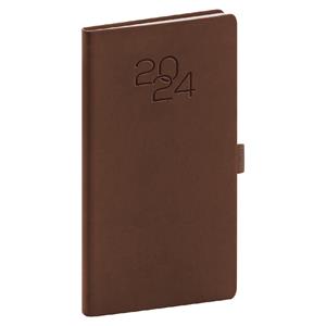 Weekly Diary 2024 Pocket Vivella Classic - brown