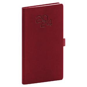 Weekly Diary 2024 Pocket Vivella Classic - burgundy