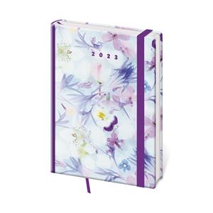 Weekly diary A5 2023 Vario with rubber band - Blooms