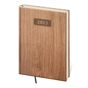 Weekly diary A5 2023 Wood - light brown