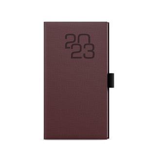 Weekly pocket Diary 2023 Jakub Fabric - Burgundy